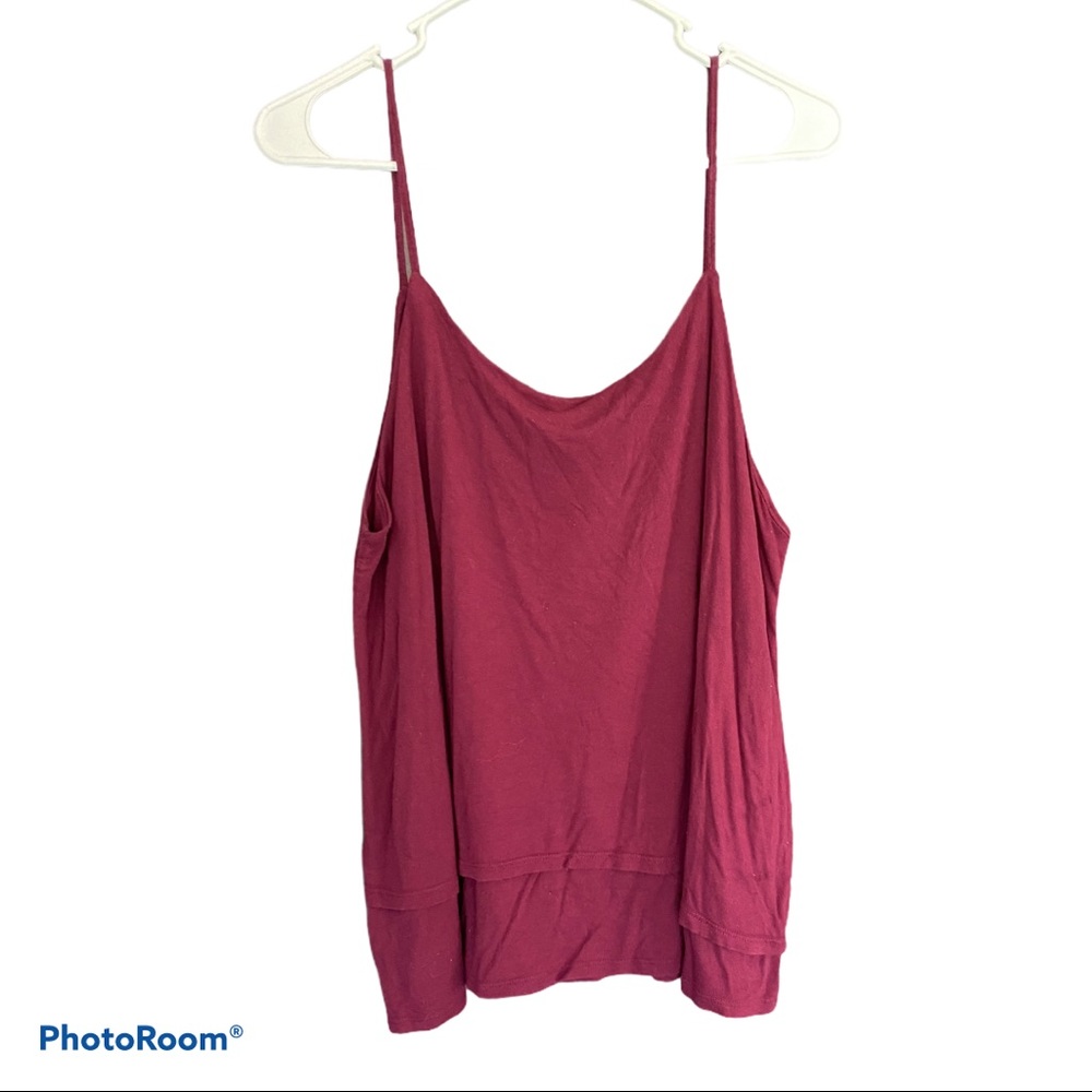 Maroon Summer Flow Tank